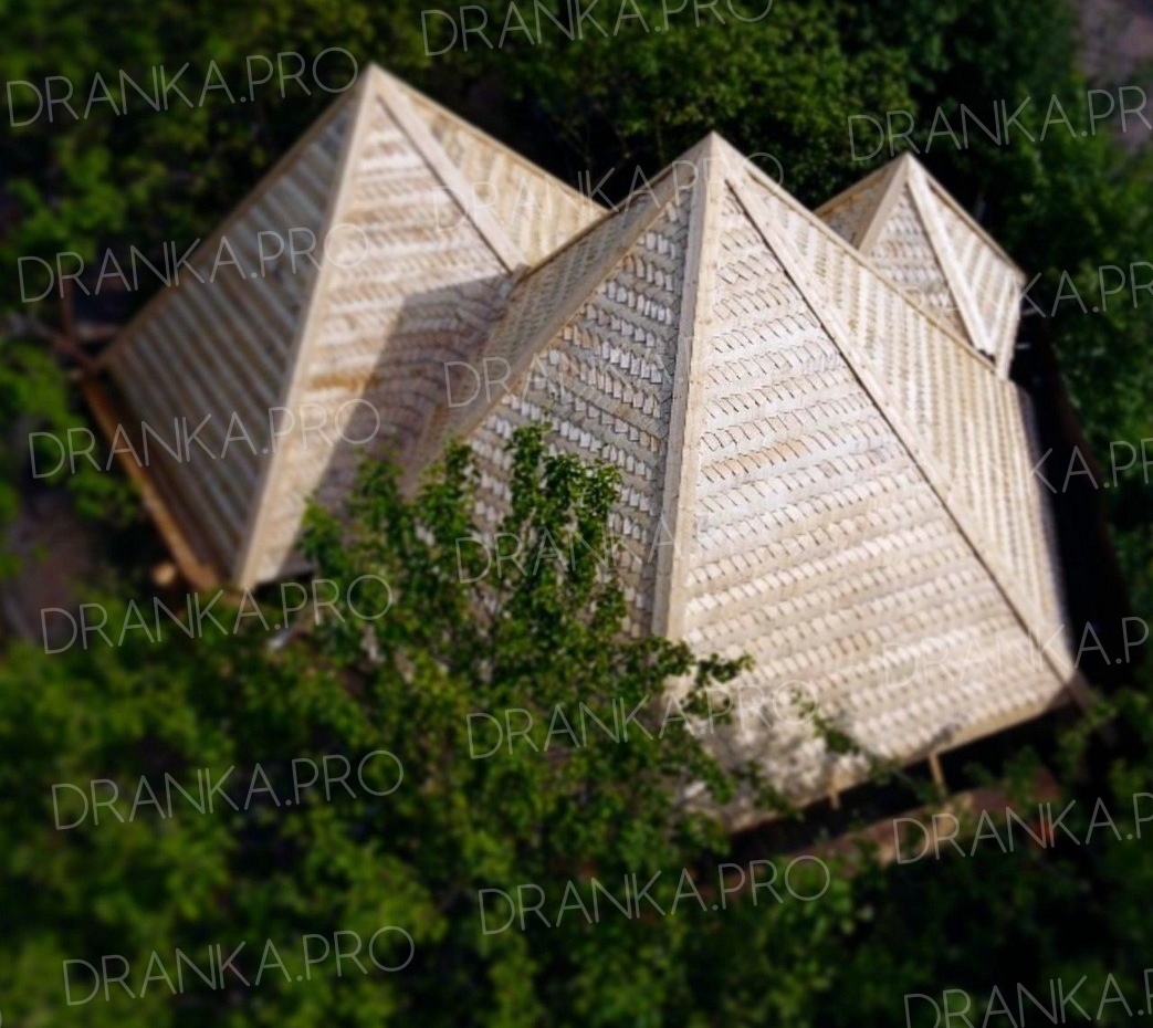 Беседка, кровля - дранка от dranka.pro, монтаж кровли Беседка, кровля - дранка от dranka.pro, монтаж кровли